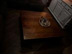 Teak hout salontafel 130 x 130 cm, Huis en Inrichting, Tafels | Salontafels, Gebruikt, 100 tot 150 cm, Ophalen of Verzenden, Minder dan 50 cm