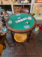Vintage draaibare pokertafel, Ophalen of Verzenden, Zo goed als nieuw, Keu of Ballen