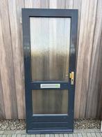 Hardhouten voordeur met dubbelglas, Doe-het-zelf en Verbouw, Deuren en Horren, Ophalen, Gebruikt, 80 tot 100 cm, 215 cm of meer