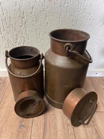 Koperen Melkbussen/Melkkannen Set authentiek! beschikbaar voor biedingen