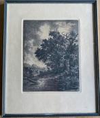 Gerrit de Jong ets landschap met bomen en water, Antiek en Kunst, Kunst | Etsen en Gravures, Ophalen of Verzenden