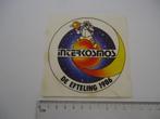 sticker oud EFTELING 1986 astronaut space ruimtevaart retro, Verzamelen, Stickers, Verzenden, Zo goed als nieuw, Bedrijf of Vereniging