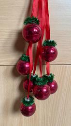 Kerst Decoratie Hanger - 7 stuks Retro Rode Ballen, Ophalen of Verzenden