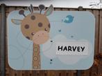 Geboortebord Blauwe giraf huren/te huur Zwolle, Zo goed als nieuw, Geboortebord, Info@bezigebijtjezzz.nl, Ophalen