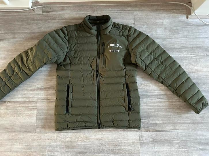 In Gold We Trust tussenjas maat S, Kleding | Heren, Jassen | Winter, Zo goed als nieuw, Maat 46 (S) of kleiner, Groen, Ophalen of Verzenden