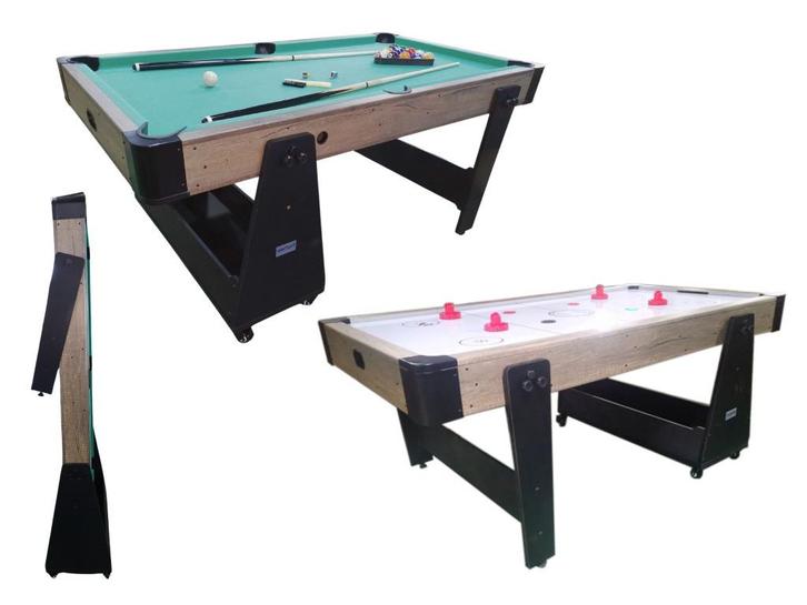 Pooltafel / Airhockey TopTable Twist 2-1 Max Mobile, Wood, Sport en Fitness, Biljarten en Poolen, Nieuw, Pooltafel, Ophalen of Verzenden