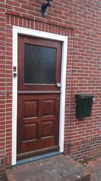 Houten Voordeur met Glas, Ophalen, Gebruikt, 80 tot 100 cm, Buitendeur