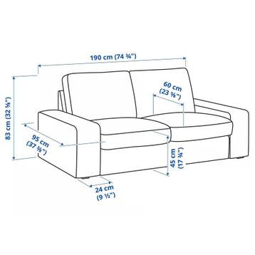Mooie grijze 2-zits bank - afbeelding 2