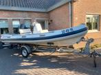 Rib 4,90 60 pk mercury, Watersport en Boten, Rubberboten, Benzine, Minder dan 70 pk, Overige materialen, Ophalen