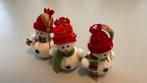 3 vintage kerstmannetjes sneeuwpoppen, Diversen, Kerst, Ophalen of Verzenden, Zo goed als nieuw