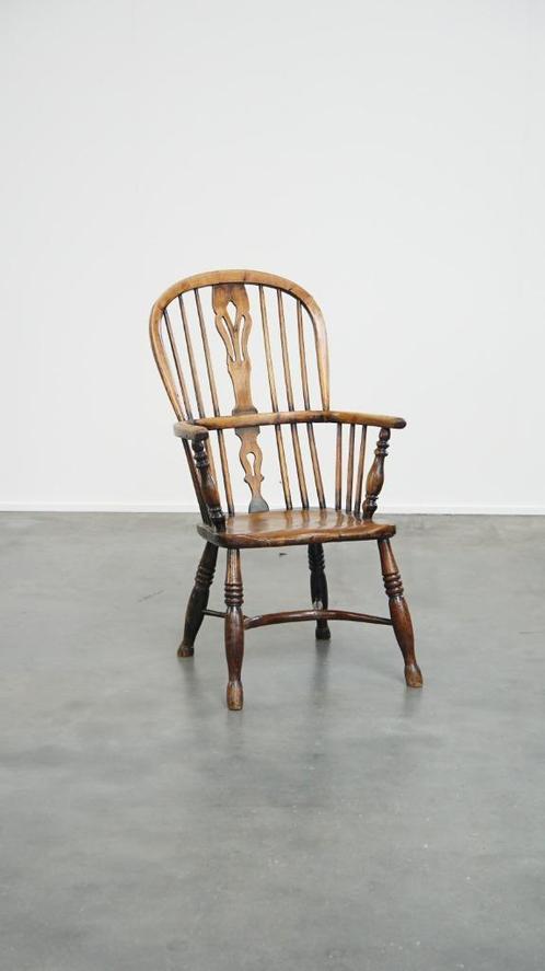 Praktische antieke Engelse highback Windsor stoel, Antiek en Kunst, Antiek | Meubels | Stoelen en Banken, Ophalen