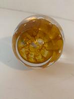 Glazen ei met kleur geel , presse papier, Antiek en Kunst, Antiek | Glas en Kristal, Ophalen of Verzenden