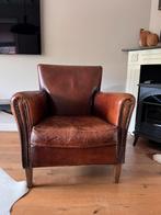 Schapenleren, schaapsleren, schaapslederen fauteuil, Ophalen, 75 tot 100 cm, Sleets, vintage