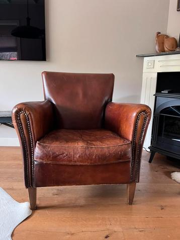 Schapenleren, schaapsleren, schaapslederen fauteuil  beschikbaar voor biedingen