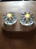 Vintage Georgshutte Glasdesign theelichthouder.., Ophalen of Verzenden, Overige materialen, Minder dan 25 cm