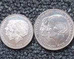 1 en 2.50 nederlands gulden & knaak, Postzegels en Munten, Munten | Nederland, Ophalen of Verzenden, Koningin Beatrix, 50 gulden