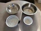 Rvs bakken, emaille schaaltje, stoommandje, Ophalen of Verzenden, Gebruikt