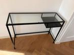 Stijlvol tafeltje/bureautje met glazen blad, Huis en Inrichting, Ophalen, Zo goed als nieuw, Bureau