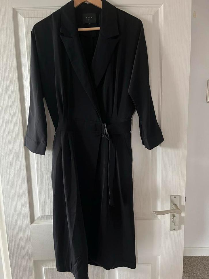 Elegante YaYa Overslagjurk, Kleding | Dames, Jurken, Zo goed als nieuw, Maat 36 (S), Zwart, Knielengte, Ophalen of Verzenden