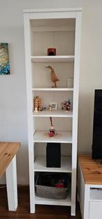 Witte Ikea Hemnes Houten Boekenkast/Stellingkast 2 stukken, Ophalen, Met plank(en), Gebruikt, Grenenhout