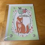 Kerstkaart pastel vos, Ophalen of Verzenden, Zo goed als nieuw, Overige thema's