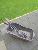 Antiek haard,/kachel garnituur, Huis en Inrichting, Haarden, Ophalen, Gebruikt, Vrijstaande haard, Houthaard