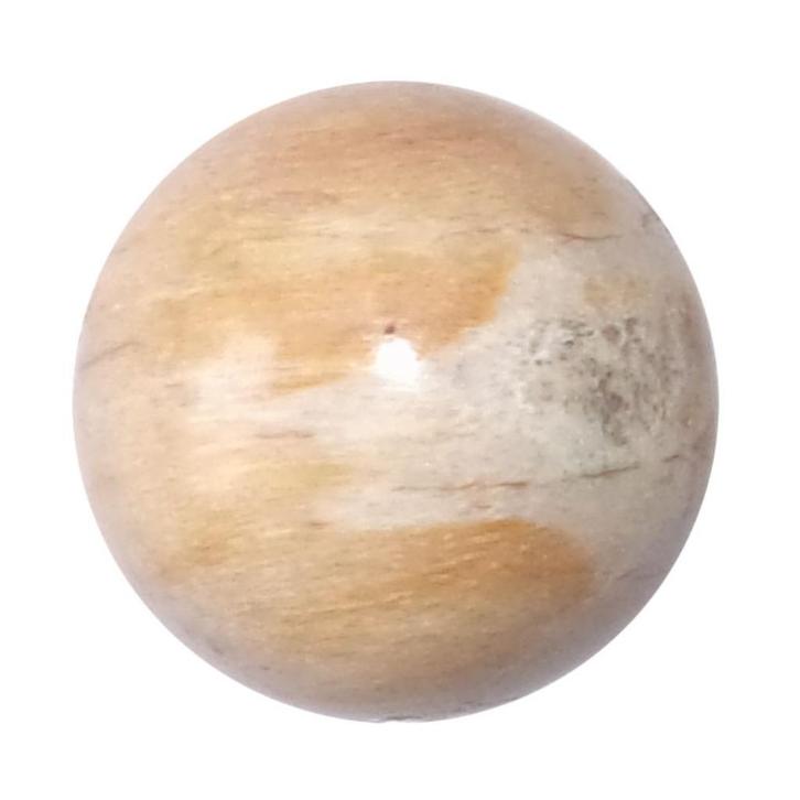 Bol versteend hout   Diameter: 32 mm  Java, Verzamelen, Mineralen en Fossielen, Ophalen of Verzenden