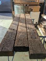 Hardhouten spoorbielzen, Tuin en Terras, Bielzen en Borders, Ophalen, Gebruikt, ., 25 cm of meer