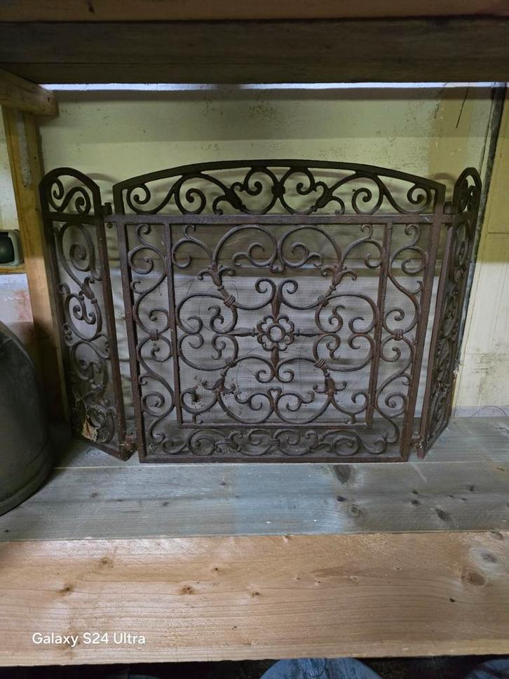 01Haardscherm Gietijzeren 110x70, Huis en Inrichting, Haarden, Houthaard, Ophalen