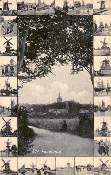 Ede Panorama met tegeltjesmotief rand uitg 1906 beschikbaar voor biedingen
