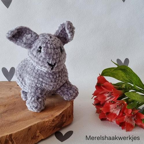 Handgemaakte knuffel konijn zacht, Kinderen en Baby's, Kraamcadeaus en Geboorteborden, Nieuw, Ophalen of Verzenden