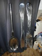 Lepel vork en mes verchroomd +/- 130 cm lang € 275, Huis en Inrichting, Ophalen, 7396 bh, Nieuw, Hulleman