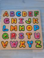 Houten alfabet puzzel, Ophalen of Verzenden, 10 tot 50 stukjes, Zo goed als nieuw