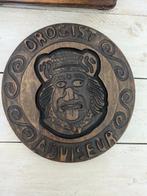 Drogist Adviseur - Vintage houten bord, Ophalen of Verzenden, Gebruikt, Reclamebord