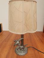 Tinnen Schemerlamp Etain met Kap - 40cm Hoog, Antiek en Kunst, Antiek | Lampen, Ophalen of Verzenden