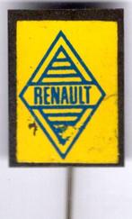 Renault blauw/geel op blik auto speldje ( C_171a ), Verzenden, Zo goed als nieuw, Transport, Speldje of Pin