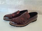 Lakleren penny loafers. Bordeauxrood. Merk: Fabs. Maat: 41, Fabs, Ophalen of Verzenden, Zo goed als nieuw, Espadrilles of Moccasins