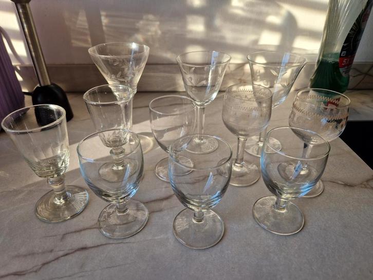Diverse vintage glaasjes, Verzamelen, Glas en Borrelglaasjes, Gebruikt, Overige typen, Ophalen