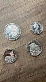 4 zilveren munten, Postzegels en Munten, Edelmetalen en Baren, Ophalen of Verzenden, Zilver