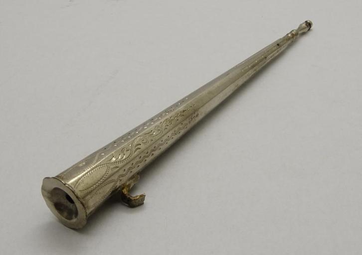 Zilver breipendop/breinaald dop/breidop 8-kant 15 cm (1), Antiek en Kunst, Antiek | Goud en Zilver, Zilver, Ophalen of Verzenden