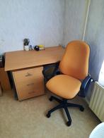 Mooi bureau incl ladenkast en bureaustoel, Ophalen, Met wielen, Zo goed als nieuw, Bureau