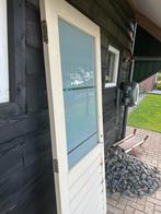 Hardhouten deur, Doe-het-zelf en Verbouw, Deuren en Horren, Ophalen, Gebruikt, Buitendeur, 200 tot 215 cm