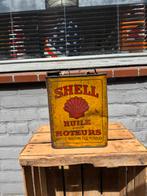 Oud SHELL olie blik 2 liter, Verzamelen, Gebruikt, ., ., .