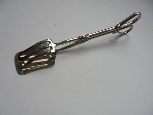 Antieke zilveren E.P. Zinc silverware tongs serveertang (VK-, Antiek en Kunst, Antiek | Bestek, Ophalen