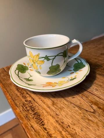 Koffiekopjes incl schotel Villeroy & Boch set Geranium beschikbaar voor biedingen
