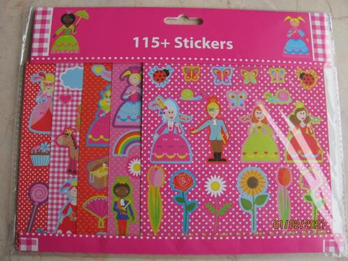 NIEUW in folie 5 stickervellen kleurige STICKERS prinses 115, Hobby en Vrije tijd, Stickers en Plaatjes, Nieuw, Meerdere stickers