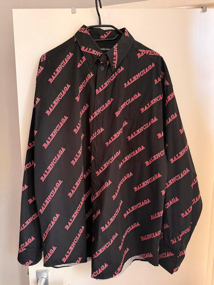 Balenciage alloger logo overhemd Origineel, Kleding | Heren, Overhemden, Ophalen of Verzenden
