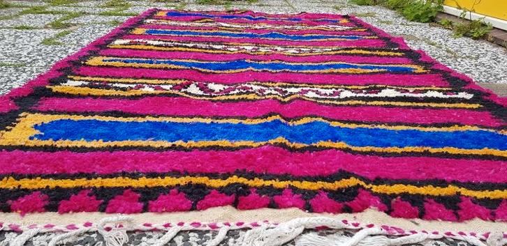 Handgeknoopt Berber kleed wol, Huis en Inrichting, Stoffering | Tapijten en Kleden, Zo goed als nieuw, 150 tot 200 cm, 200 cm of meer