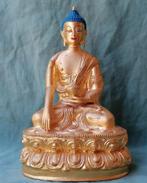 Vergulde Boeddha beeld Buddha Nepal, Antiek en Kunst, Ophalen of Verzenden