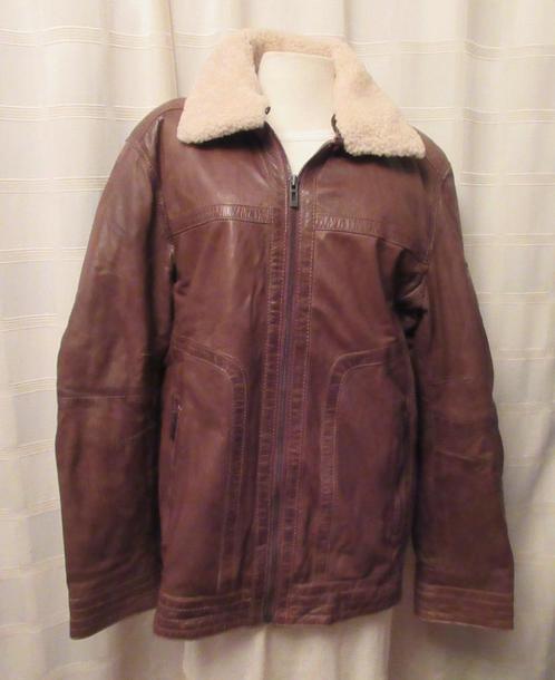 Mooie leren herenjas DNR Donar maat 52 A01  (de jas hangt op, Kleding | Heren, Jassen | Winter, Zo goed als nieuw, Maat 52/54 (L)